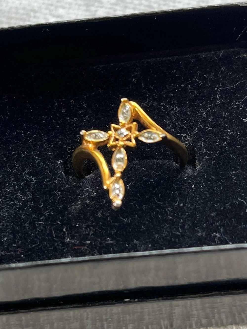Gold Star & Marquise Open Ring - Women Jewelry